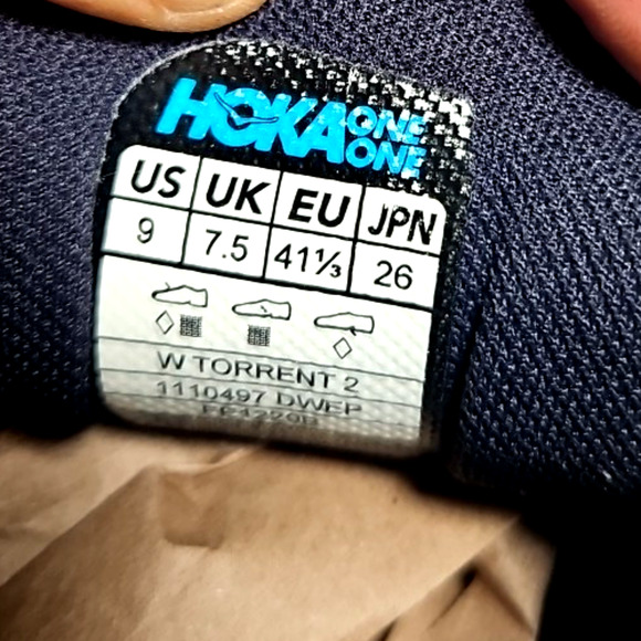 Hoka Torrent 2 Dark Blue Running Shoes Women’s Size 9 - Picture 7 of 7